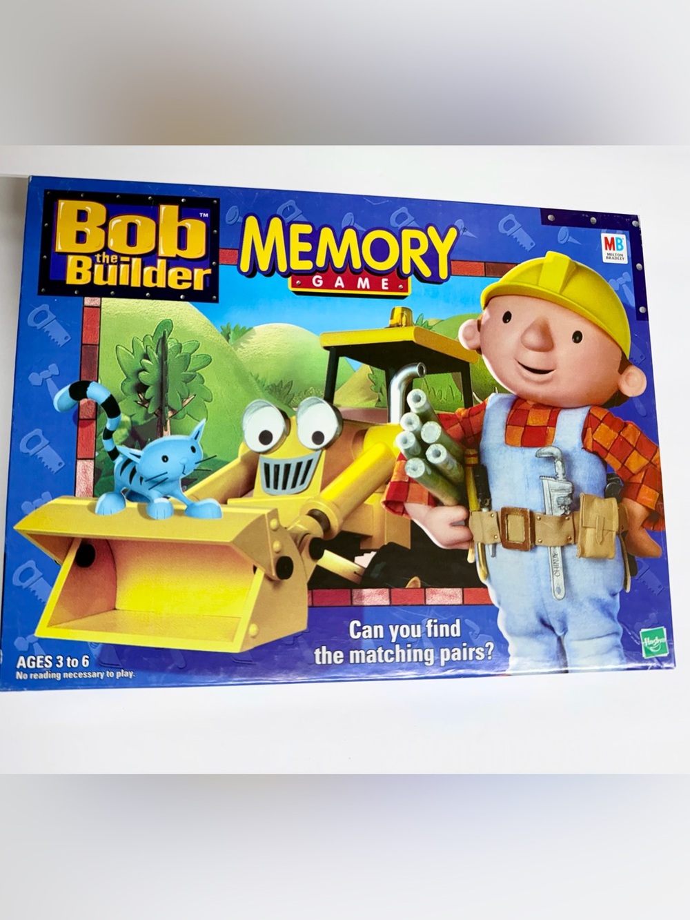 Bob the Builder Memory Match Game Complete Vintage 2001 Ages 3-6 Milton Bradley